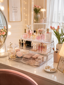 Expositor de Perfumes Cosméticos 3 Andares Multiuso Organizador Prateleira Diamante Porta Maquiagem