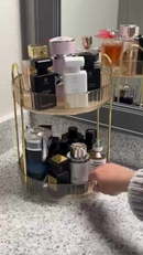 Organizador de Maquiagem Giratório – Suporte Multiuso 2/3 Andares p/ Cosméticos e Perfumes